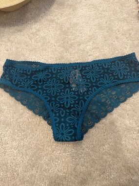 Victoria's Secret Teal Floral Lace Bikini